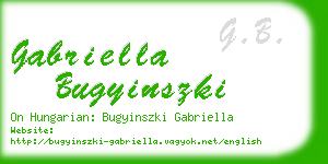 gabriella bugyinszki business card